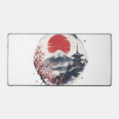 富士山のサンセットセレニティ – 日本画風アート デスクマット (正面)