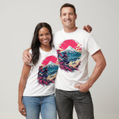 富士山の侍武者 日本の芸術Tシャツ Tシャツ (ユニセックス)