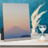 富士山の夕日 フォトプラーク (側面)