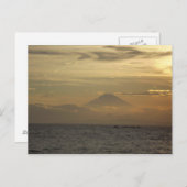 富士山の夕日 ポストカード (正面/裏面)