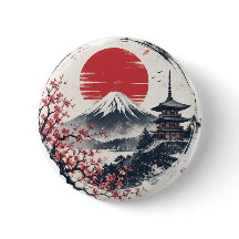 富士山の夕暮れの静寂 – 日本画風