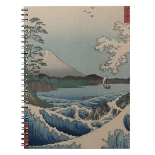 富士山の富士三十六景、Hiroshigeの36の概観 ノートブック