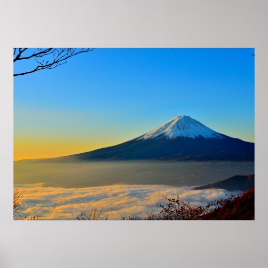 富士山の風景 ポスター (正面)