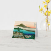 富士山のHokusaiの素晴らしいヴィンテージの36の眺め カード (黄色い花)