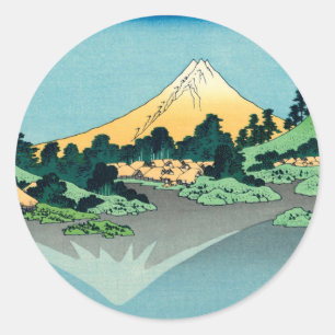 富士山は反映します ラウンドシール