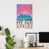 富士山アートプリント ミニマリスト旅行ポスター ポスター (ホームオフィス)