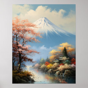 富士山アート日本のプリントポスター ポスター