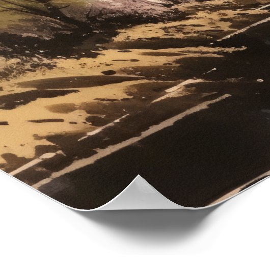 富士山アート日本のプリントポスター ポスター (角)