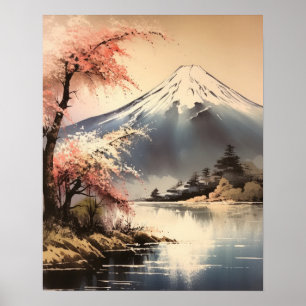 富士山アート日本のプリントポスター ポスター