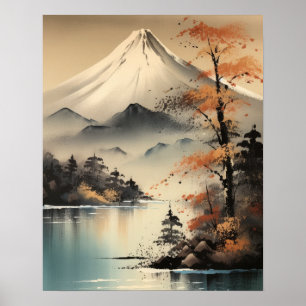 富士山アート日本のプリントポスター ポスター