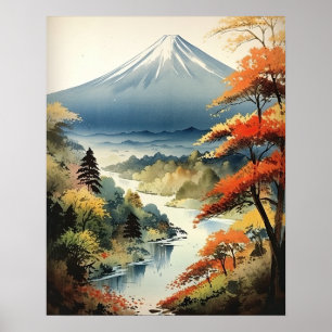 富士山アート日本のプリントポスター ポスター