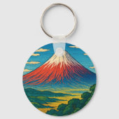 富士山オリジナルのアートワークキーチェーン キーホルダー (裏面)