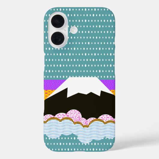 富士山ジャパン山岳ポップ・アートの芸術 Case-Mate iPhoneケース (裏面)