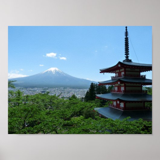 富士山ビュー荒倉山浅間公園日本 ポスター (正面)