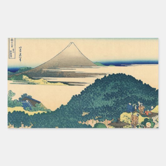 富士山ビュー06 長方形シール (正面)