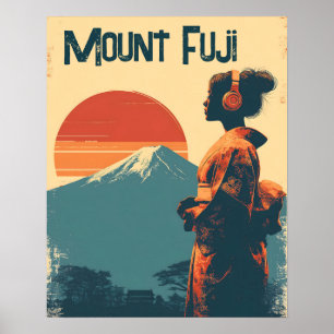 富士山ビンテージ ポスター