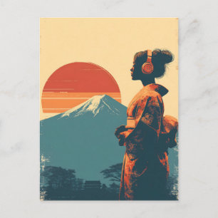 富士山ビンテージ ポストカード
