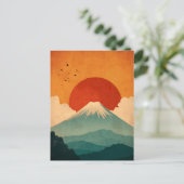 富士山ビンテージ ポストカード (スタンド正面)