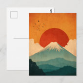 富士山ビンテージ ポストカード (正面/裏面)