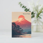 富士山ビンテージ ポストカード (スタンド正面)