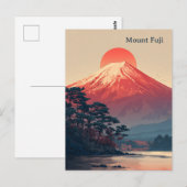 富士山ビンテージ ポストカード (正面/裏面)