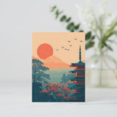 富士山ビンテージ ポストカード (スタンド正面)