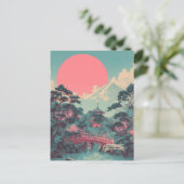 富士山ビンテージ ポストカード (スタンド正面)