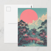 富士山ビンテージ ポストカード (正面/裏面)