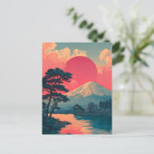 富士山ビンテージ ポストカード (スタンド正面)