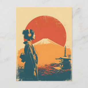 富士山ビンテージ ポストカード