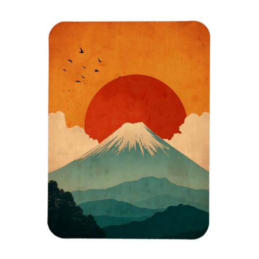 富士山ビンテージ マグネット (縦)