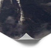 富士山上空の航空機 ポスター (角)