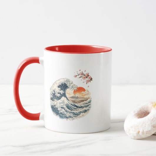 富士山大波マグカップ マグカップ (ドーナツ)