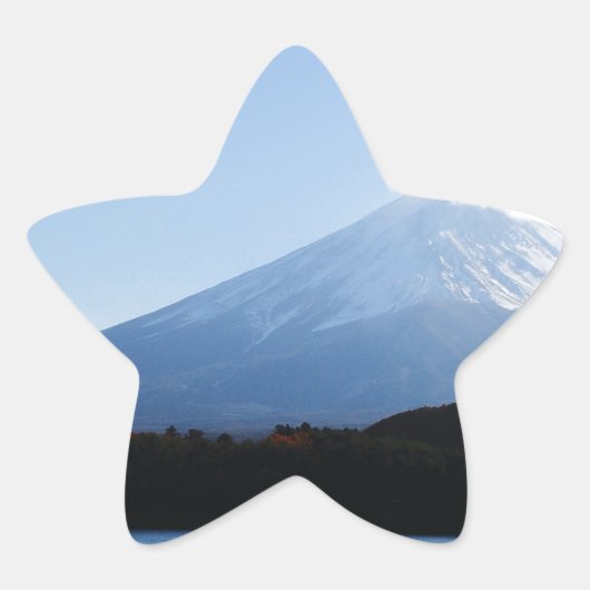 富士山富士湖川口 星シール (正面)