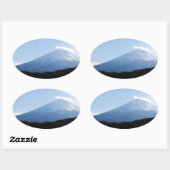 富士山富士湖川口 楕円形シール (シート)