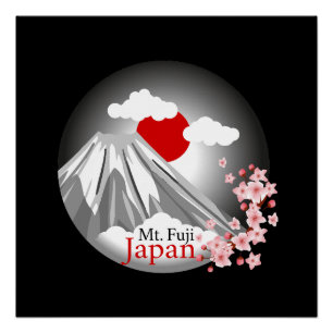富士山抽象芸術ランドスケープforホームデコール ポスター