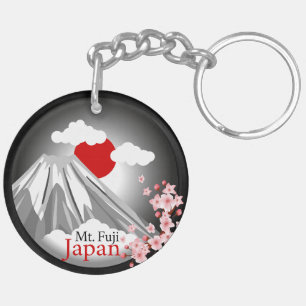 富士山抽象芸術風景 キーホルダー