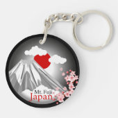 富士山抽象芸術風景 キーホルダー (裏面)