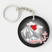 富士山抽象芸術風景 キーホルダー (正面)