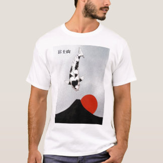 富士山日本の日没うつりモノTシャツ Tシャツ