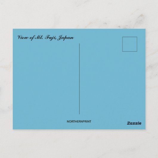 富士山日本の景色 ポストカード (裏面)