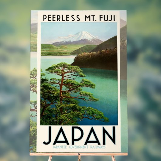 富士山日本旅行ポスターヴィンテージアート アクリルサイン (ニュートラル)