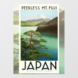 富士山日本旅行ポスターヴィンテージアート ウィンドウサイン
