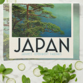 富士山日本旅行ポスターヴィンテージアート キッチンタオル (折り畳み)