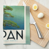 富士山日本旅行ポスターヴィンテージアート キッチンタオル (四つ折り)