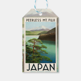 富士山日本旅行ポスターヴィンテージアート ギフトタグ