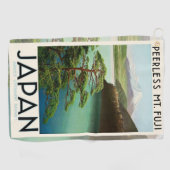 富士山日本旅行ポスターヴィンテージアート ゴルフタオル (横)