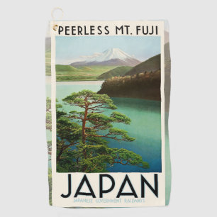 富士山日本旅行ポスターヴィンテージアート ゴルフタオル