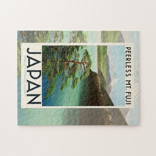 富士山日本旅行ポスターヴィンテージアート ジグソーパズル (横)