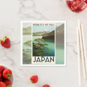富士山日本旅行ポスターヴィンテージアート スタンダードカクテルナプキン (インサイチュ)